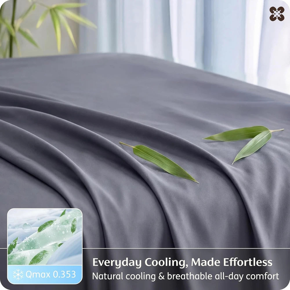 Bamboo Rayon King Sheets Dark Grey