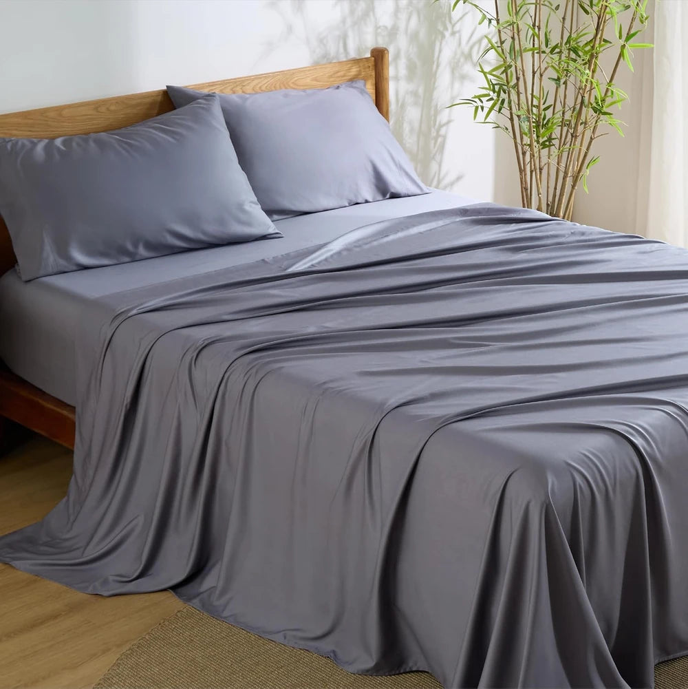 Bamboo Rayon King Sheets Dark Grey
