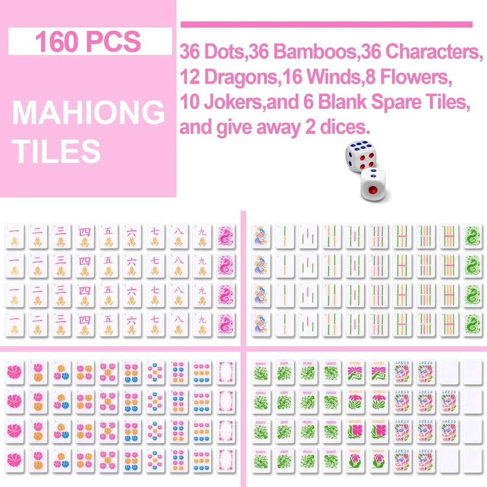Ceenna American Mahjong Set Pink